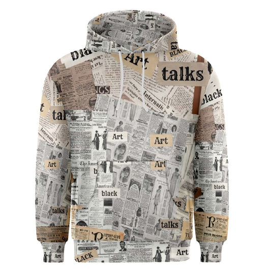 Black Art Talks Newsprint Core Hoodie
