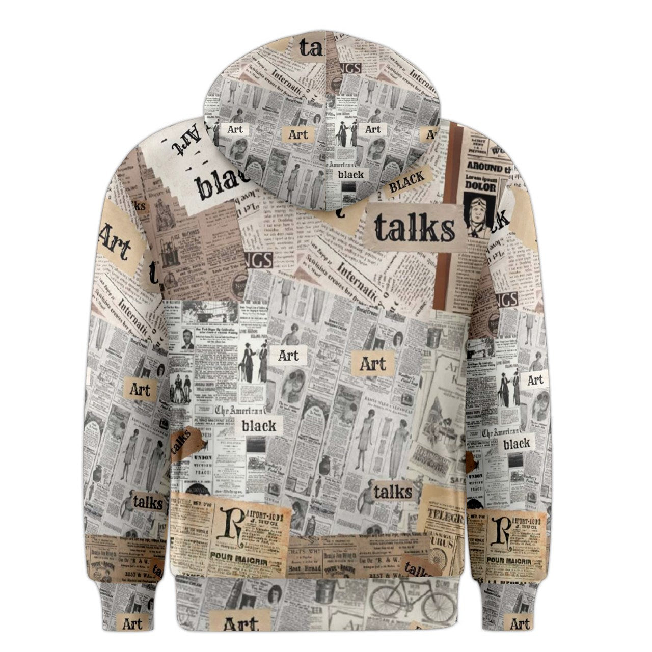 Black Art Talks Newsprint Core Hoodie