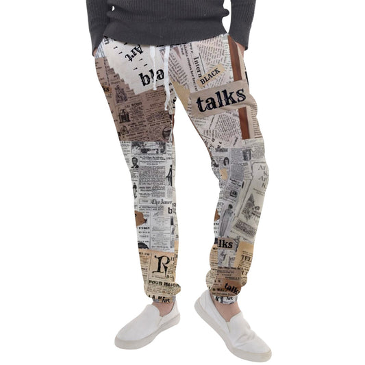 Black Art Talks Newsprint Jogger Sweatpants