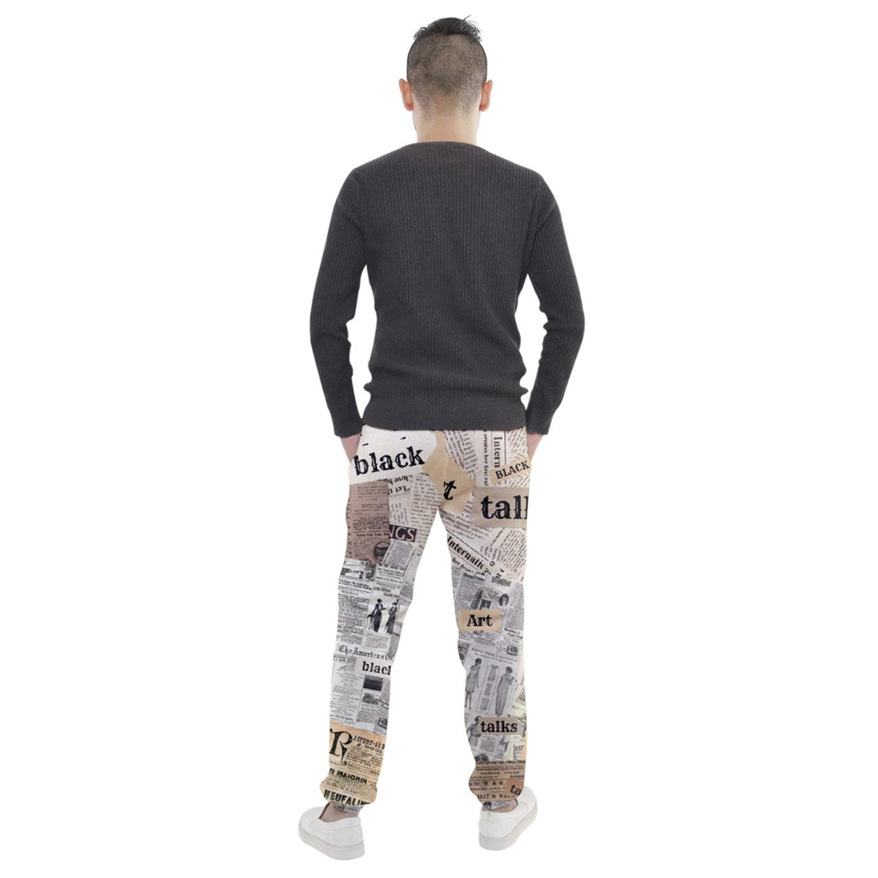 Black Art Talks Newsprint Jogger Sweatpants