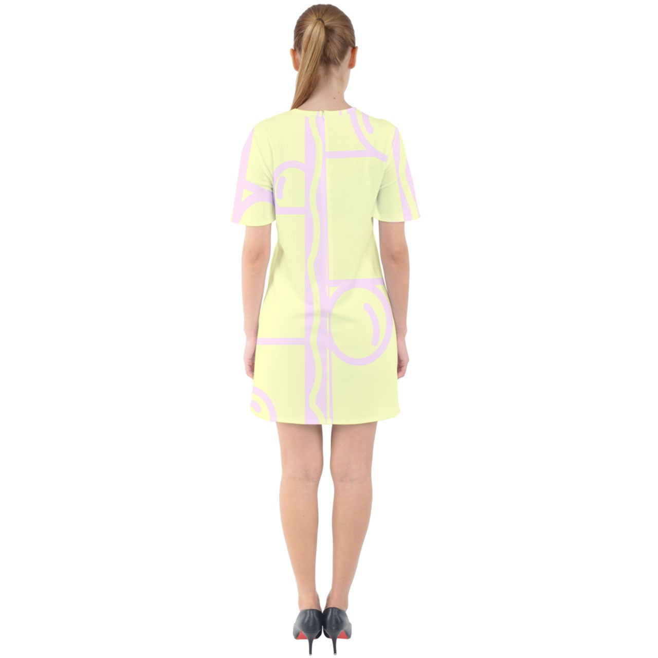 Pink Banana Mod Bubble Short Sleeve Mini Dress