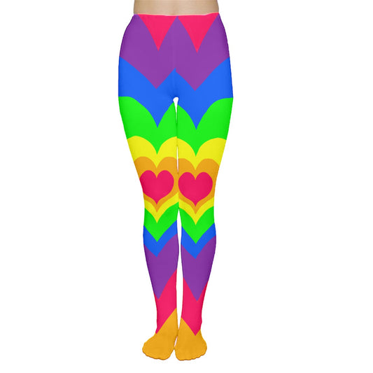Rainbow Heart Tights
