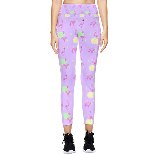 'Flamingo Sky Pocket Leggings