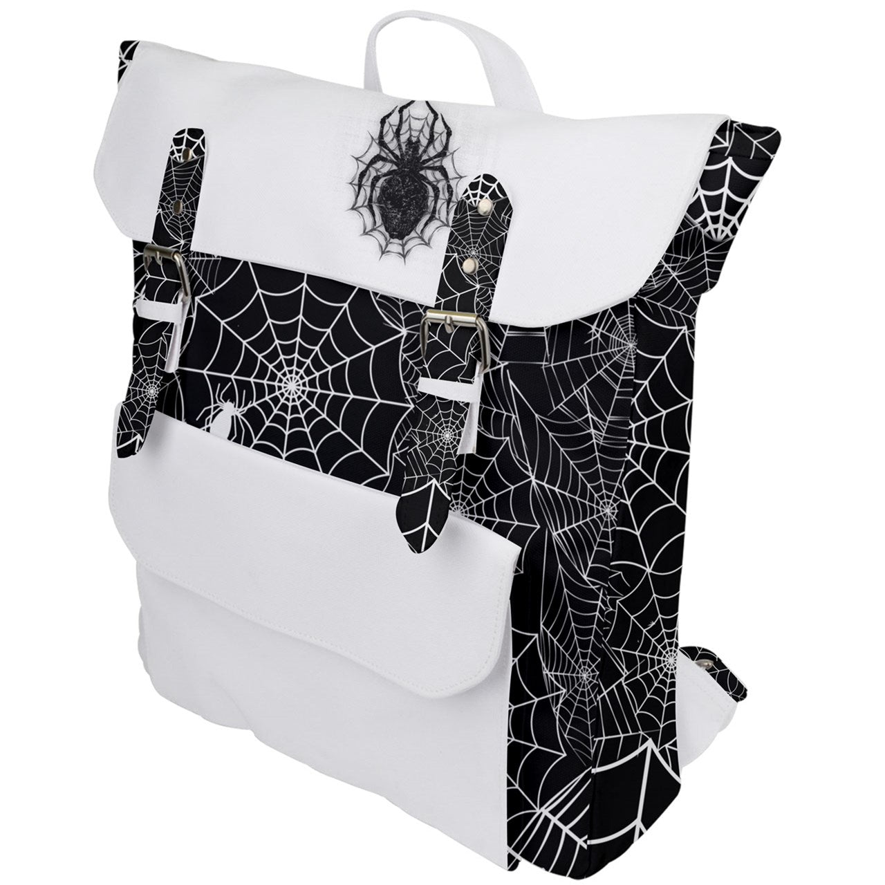 Black Web Buckle Up Backpack