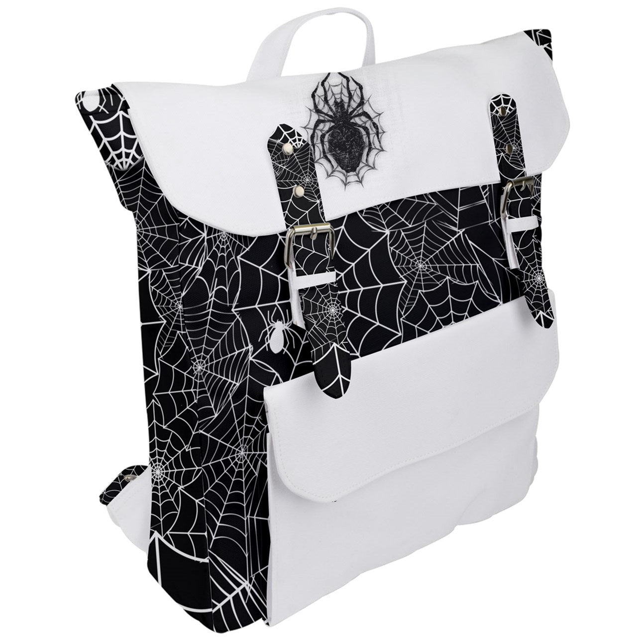 Black Web Buckle Up Backpack