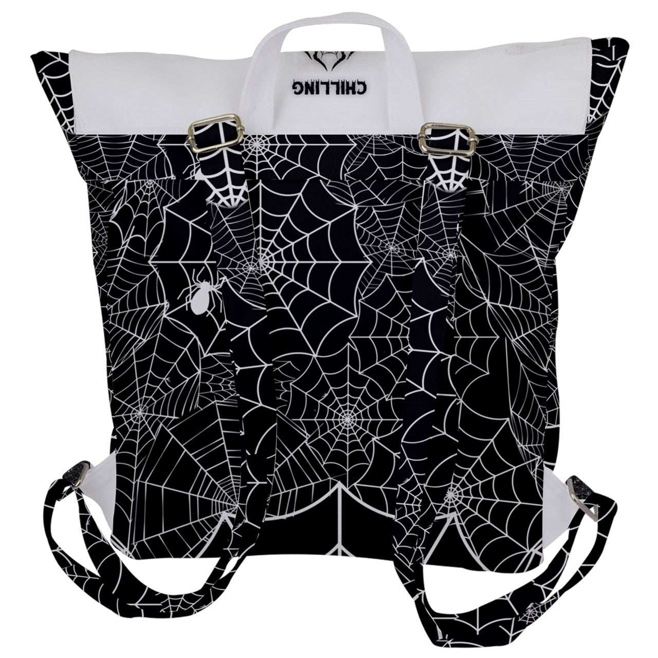 Black Web Buckle Up Backpack