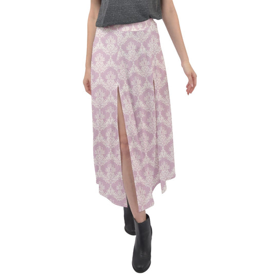 Blushing Beauty Velour Split Maxi Skirt