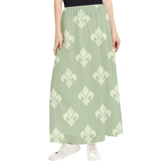 Truffle Mint Maxi Chiffon Skirt