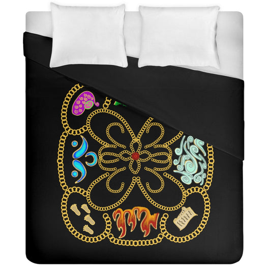 Web Of Life Cross Duvet Cover Double Side (California King Size)