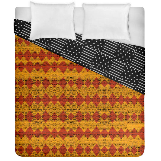 Red Knight Spots Duvet Cover Double Side (California King Size)