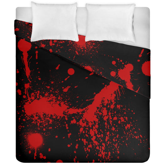 black blood spatter Duvet Cover Double Side (California King Size)