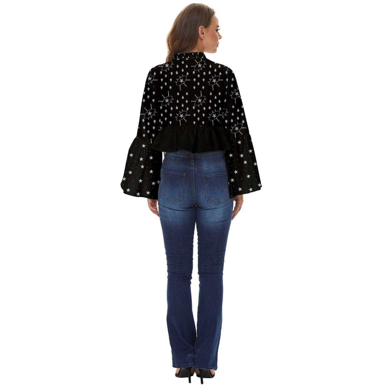 Cry In The Sky Boho Long Bell Sleeve Top