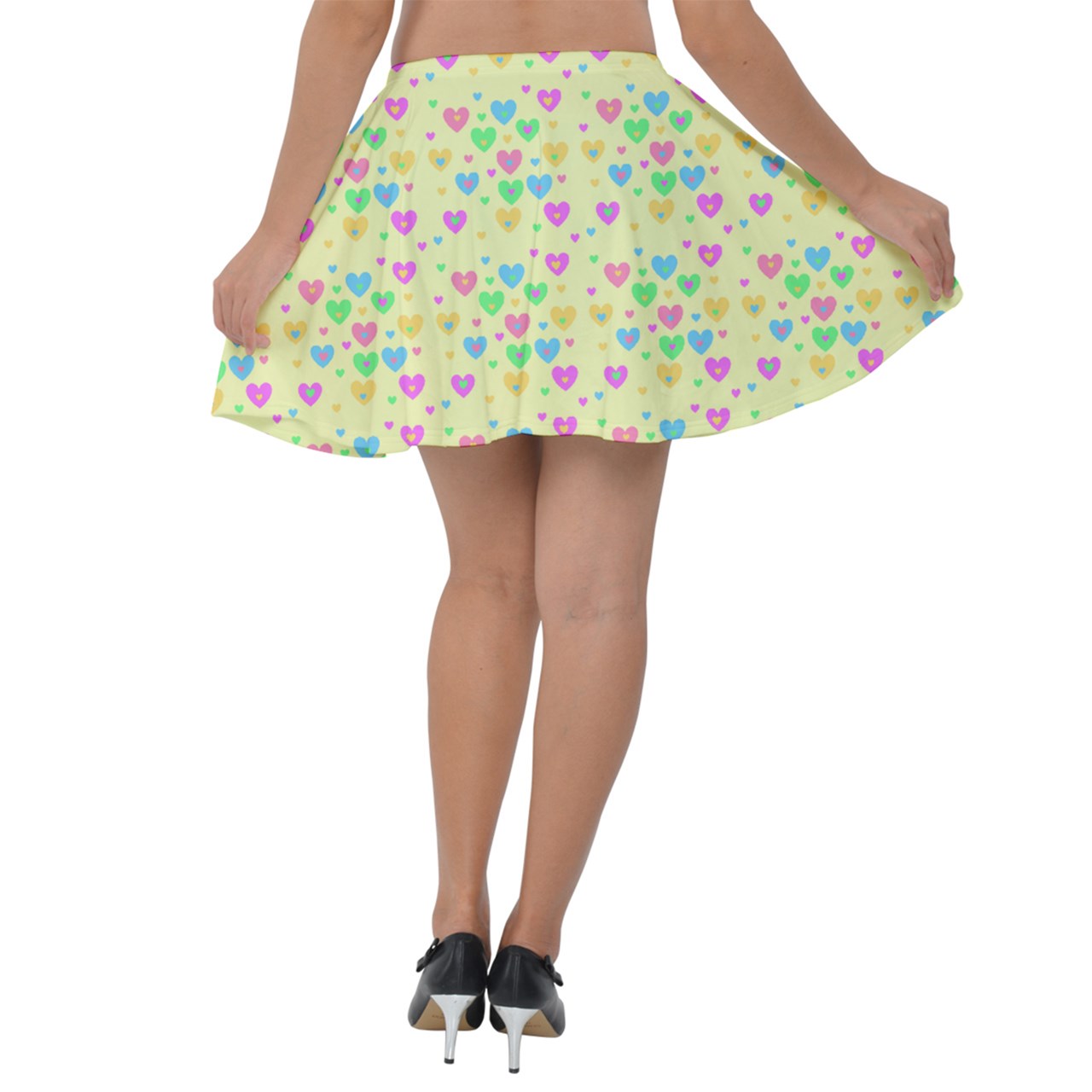 Soft Hearts Velvet Skater Skirt