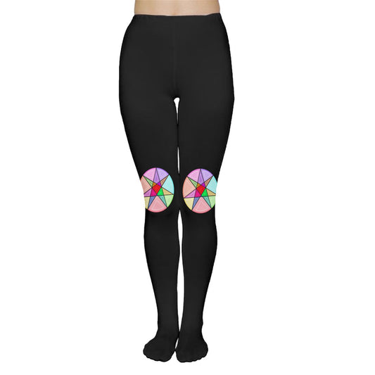Cloud Nine Glass Fairy Cross Knee emblem Tights