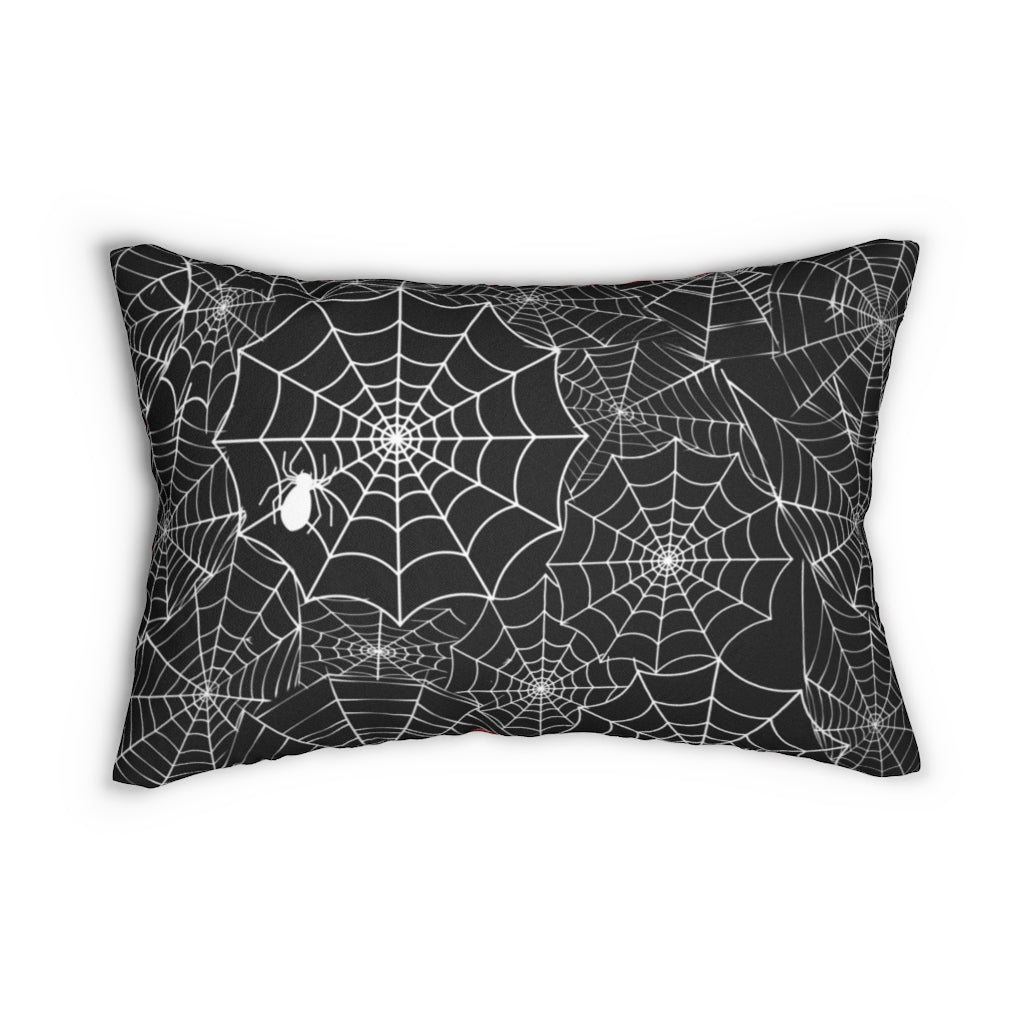 Black Web Chilling Spun Poly Pillow