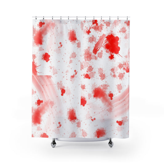 blood spatter Shower Curtains