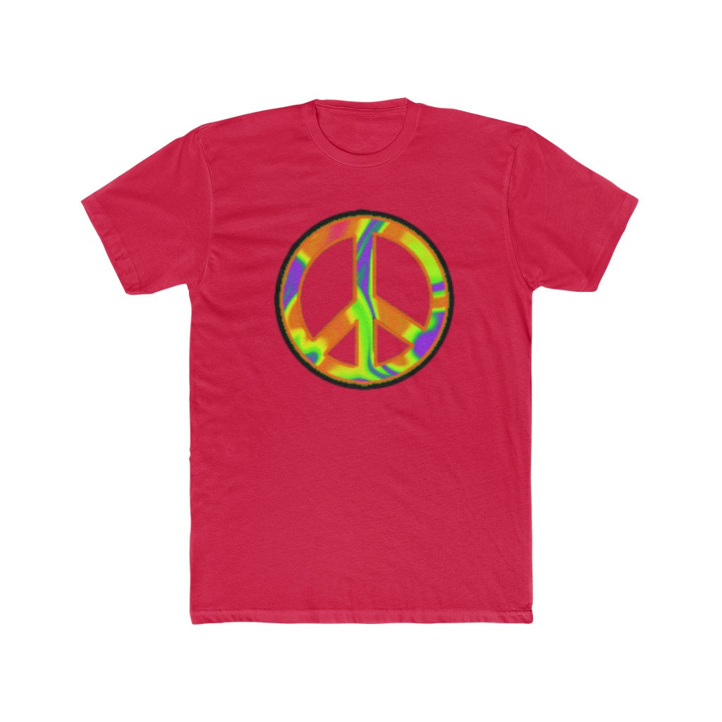 Pixel Peace Sigil Cotton Crew Tee
