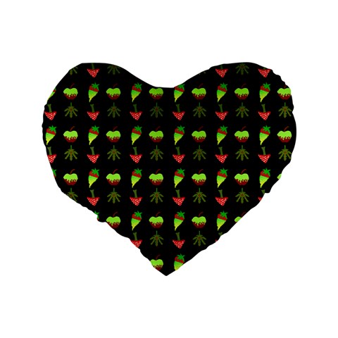 saturns substance Standard 16" Premium Flano Heart Shape Cushion