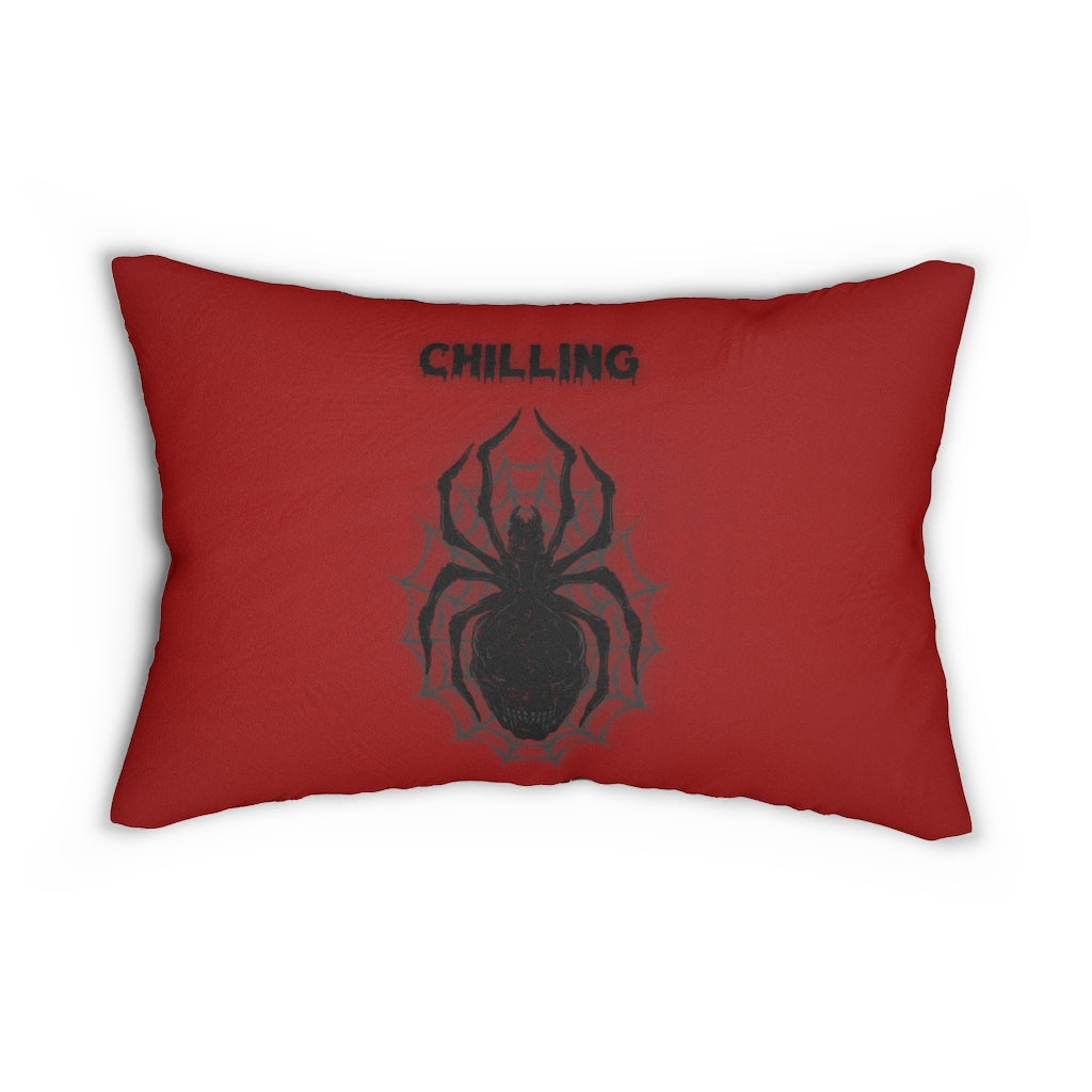 Black Web Chilling Spun Poly Pillow