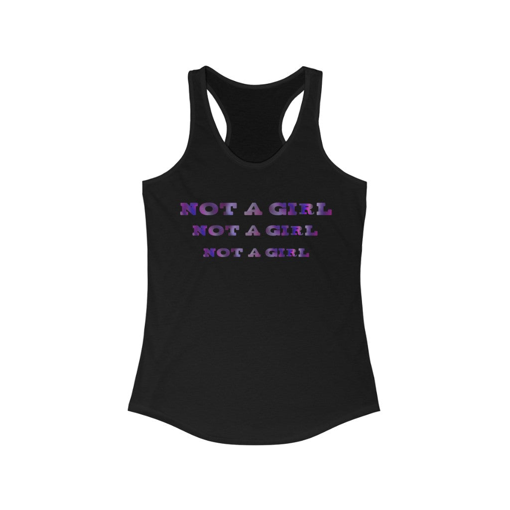 Not A Girl Racerback Tank