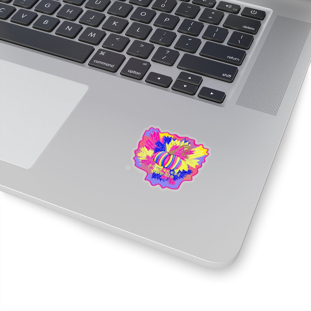 pansexual flag pumpkin Kiss-Cut Stickers