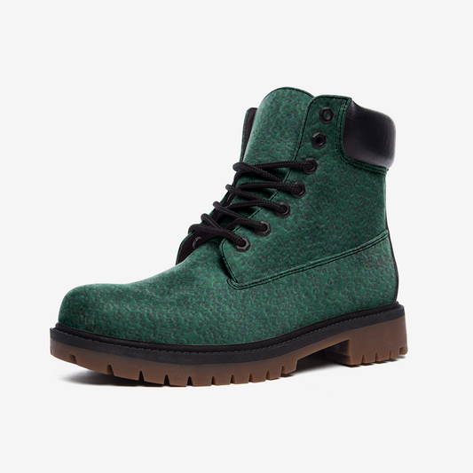 Green Cheetah Leather Lightweight boots TB