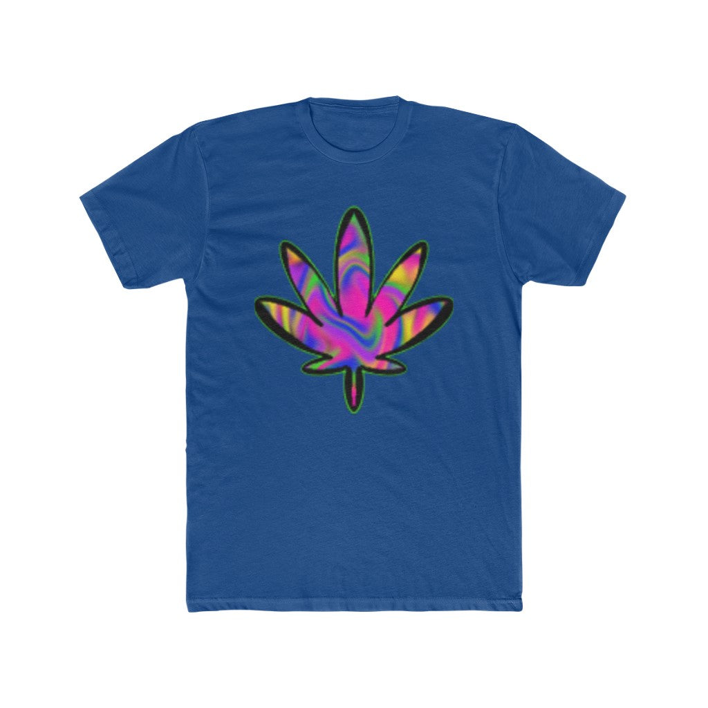 pixel peace leaf Cotton Crew Tee
