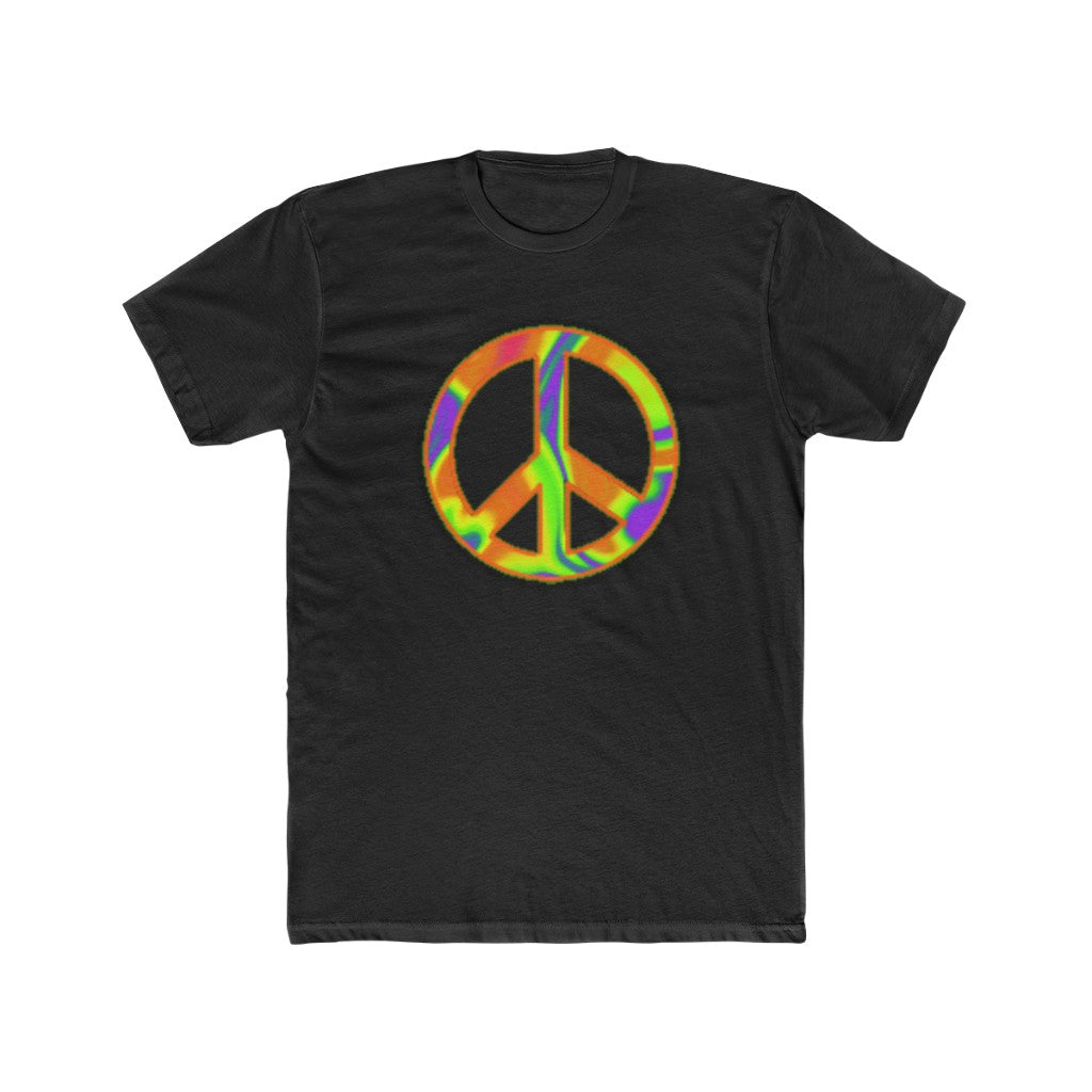Pixel Peace Sigil Cotton Crew Tee