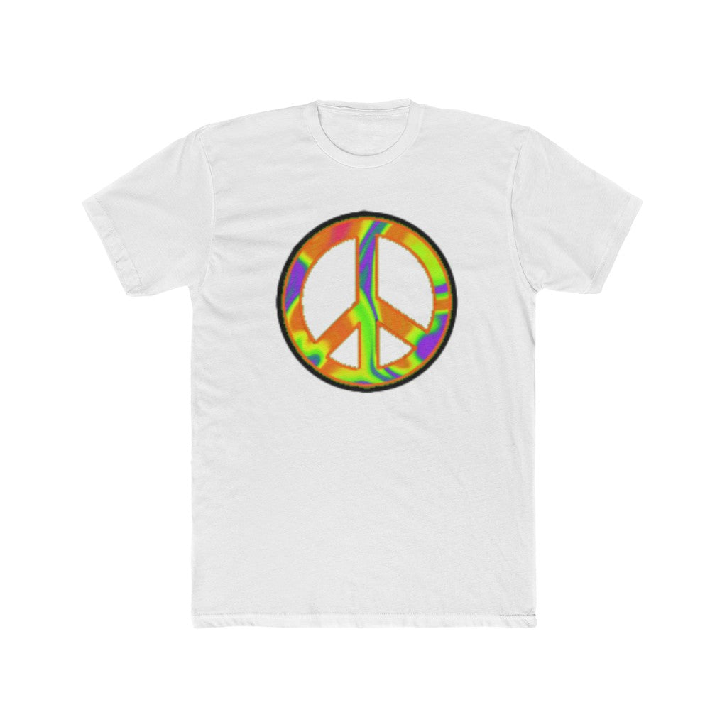 Pixel Peace Sigil Cotton Crew Tee