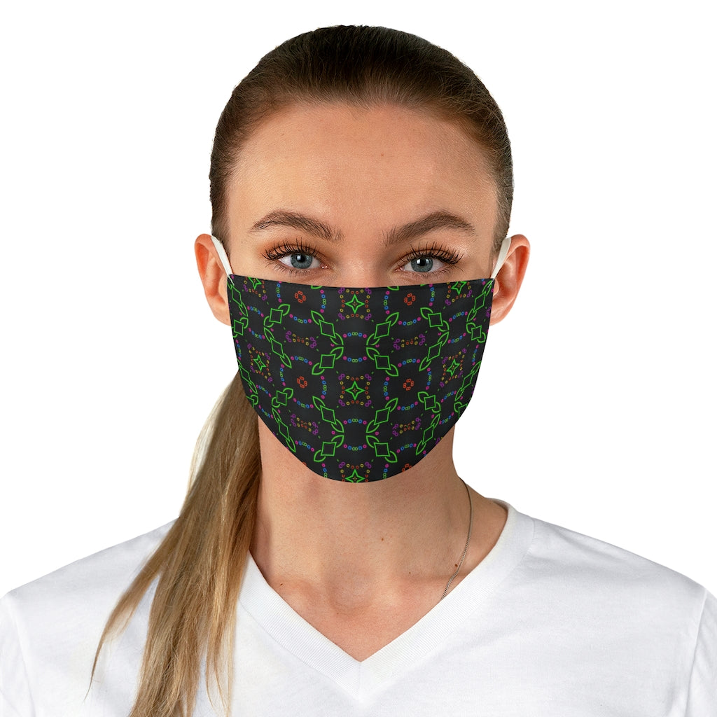 Green Neon Chainlink Fabric Face Mask