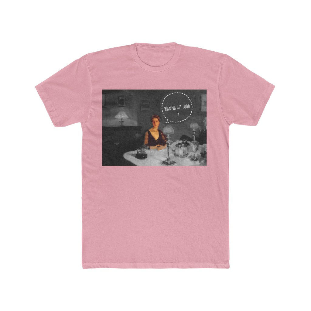 Wanna Get Food? chat bubble Cotton Crew Tee