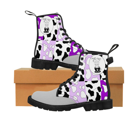 Cowboi Purple Large Sized Canvas Boots