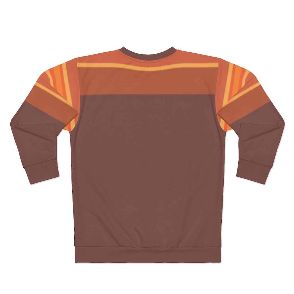 red orange striped Unisex Sweatshirt