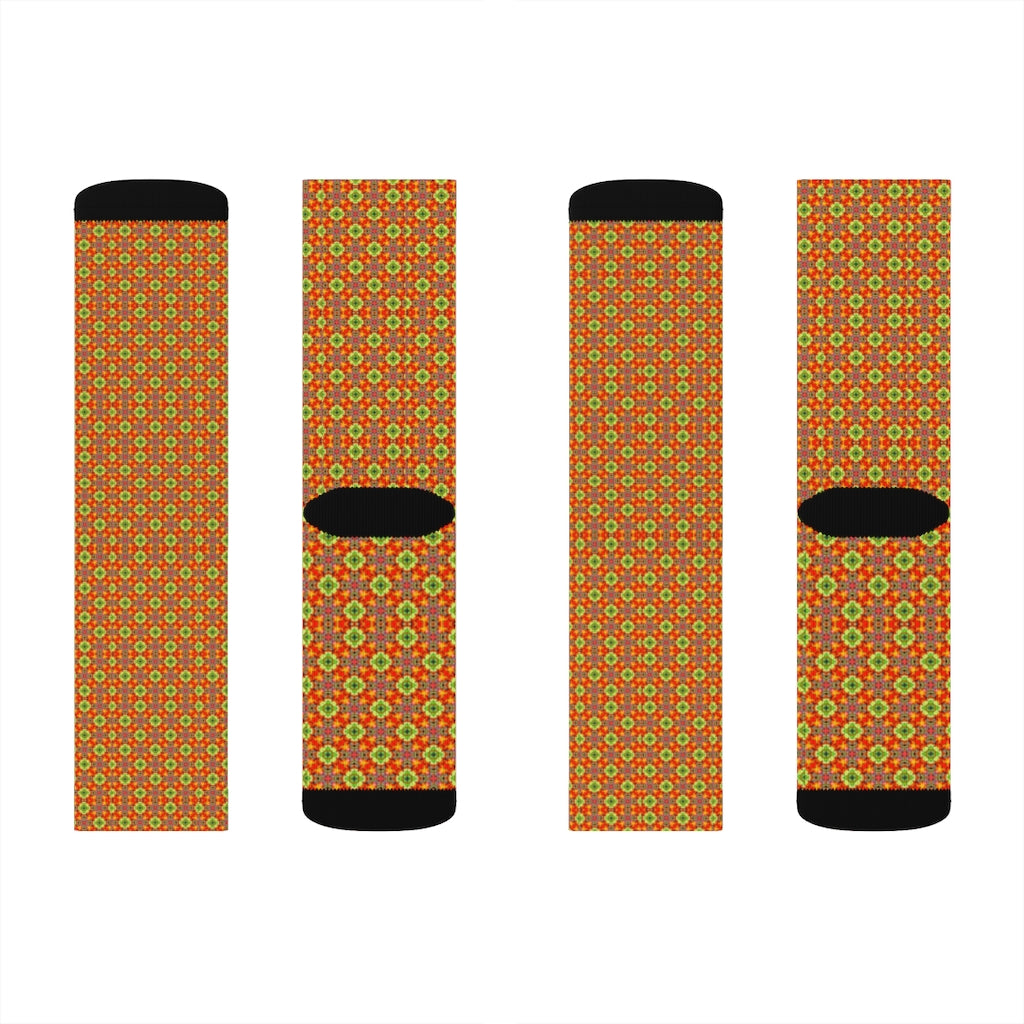 Pumpkin Kaleidoscope Sublimation Socks
