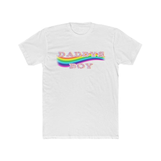 Daddys Boy Rainbow Cotton Crew Tee