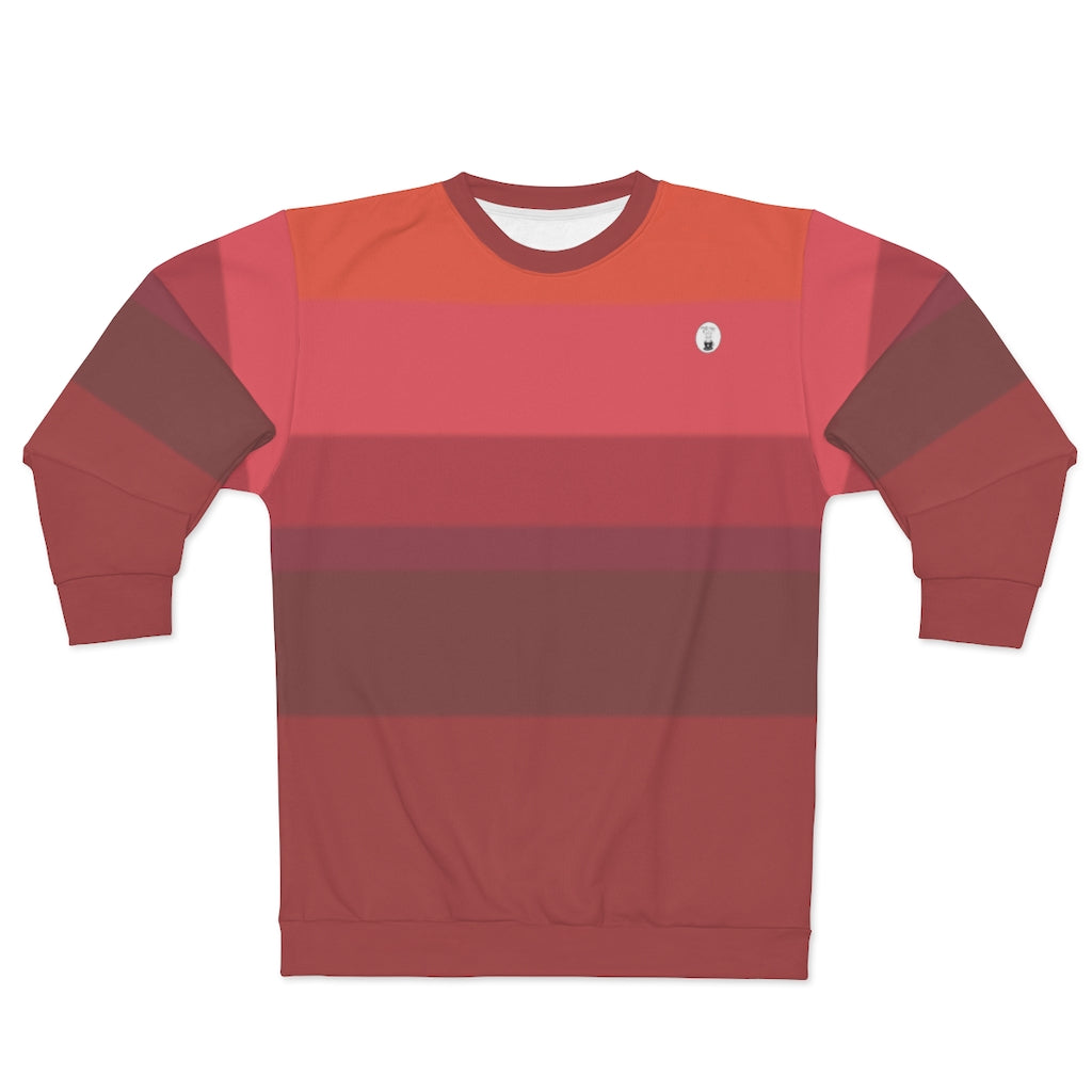 red orange striped Unisex Sweatshirt