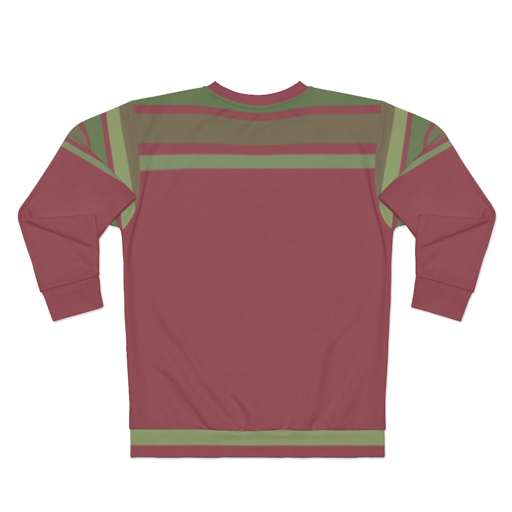 red green striped Unisex Sweatshirt