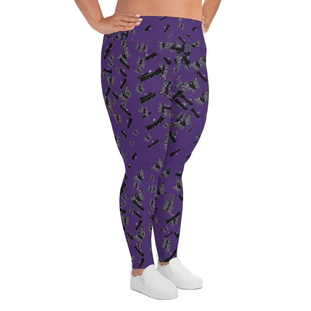 Purple Butterflies and Bats Leggings