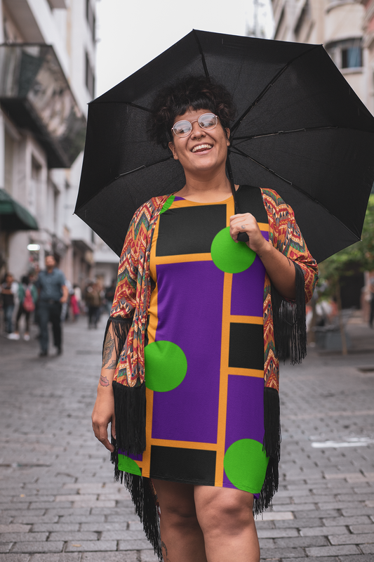 Hallow Eve Mod Bubble Short Sleeve Mini Dress