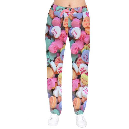Candy Hearts Velvet Sweat Pants