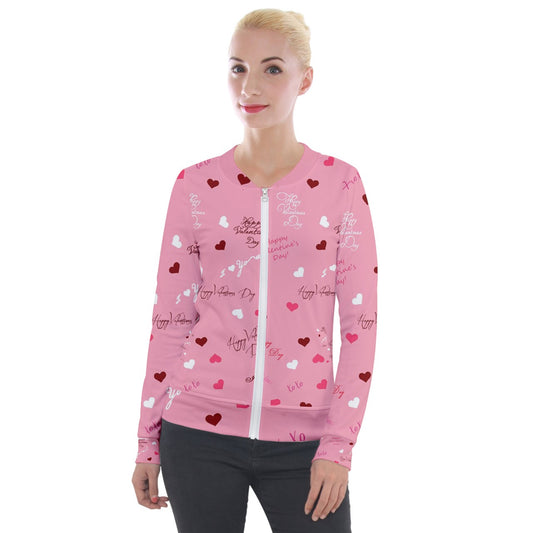 Sweet Valentine's Velvet Tracksuit Jacket