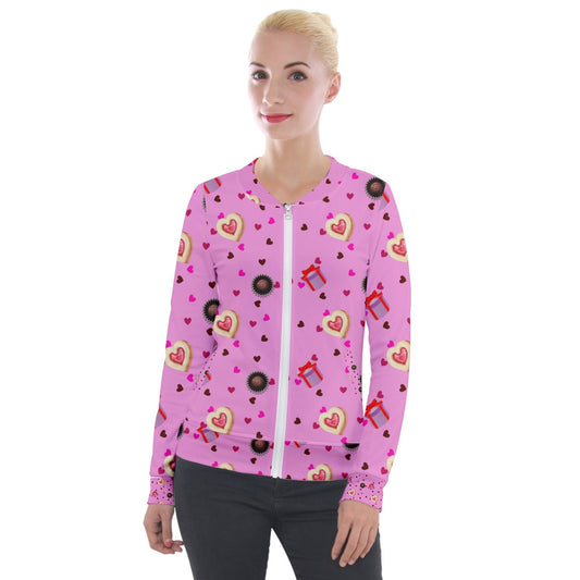Sweet Gift Velvet Tracksuit Jacket