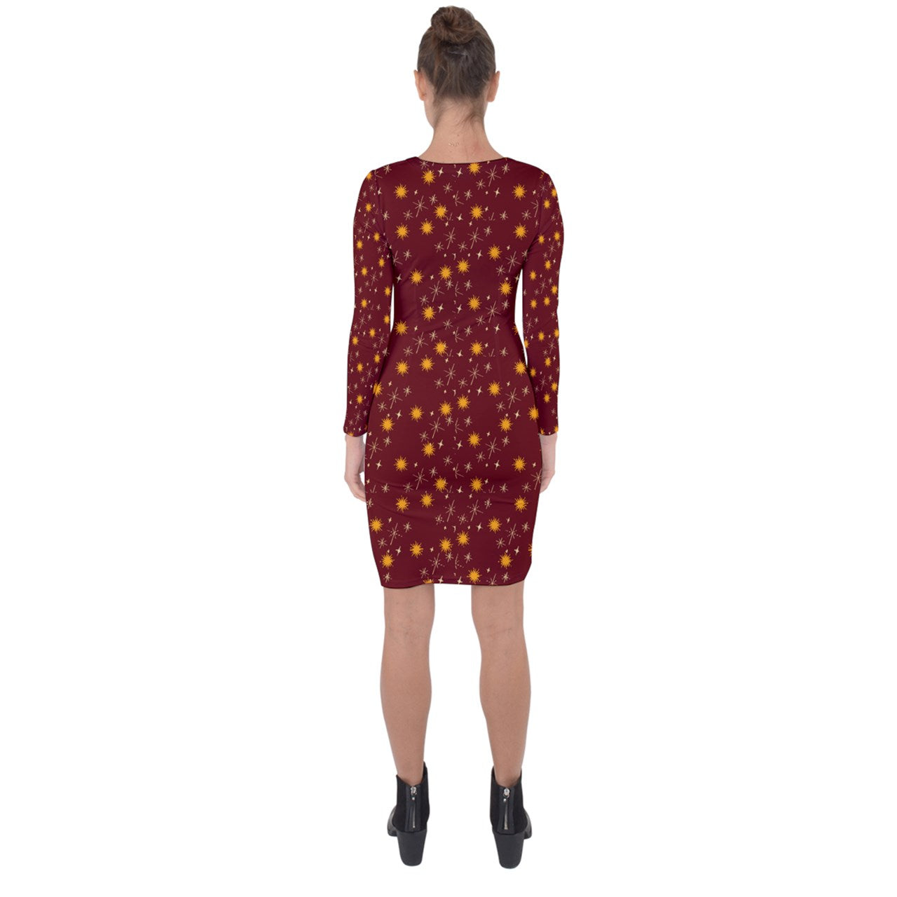 Red Whimsy Asymmetric Cut-Out Shift Dress