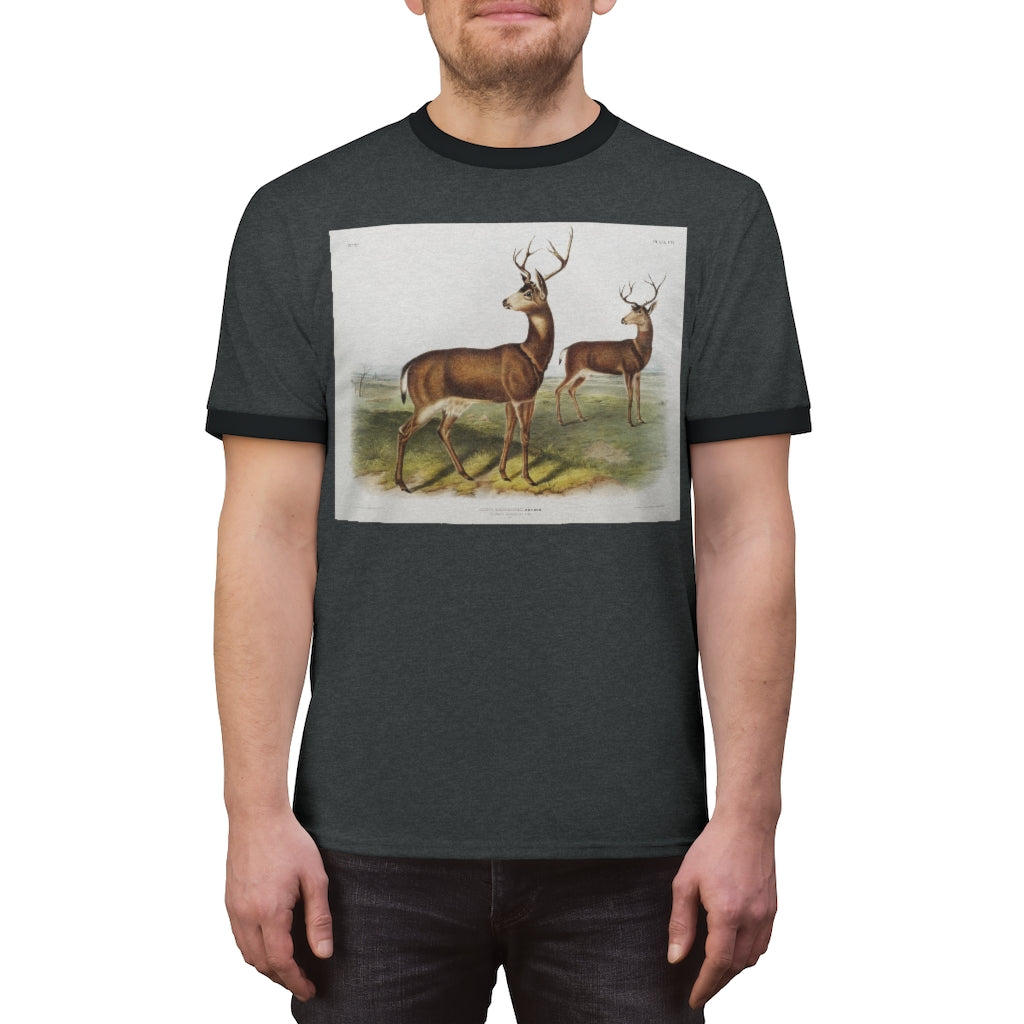 buck zoology Unisex Ringer Tee