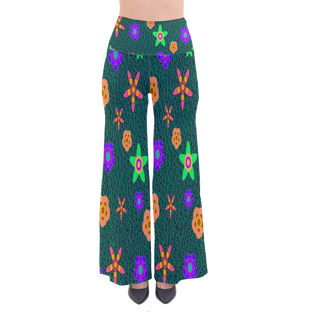 Cheeta Floral So Vintage Palazzo Pants