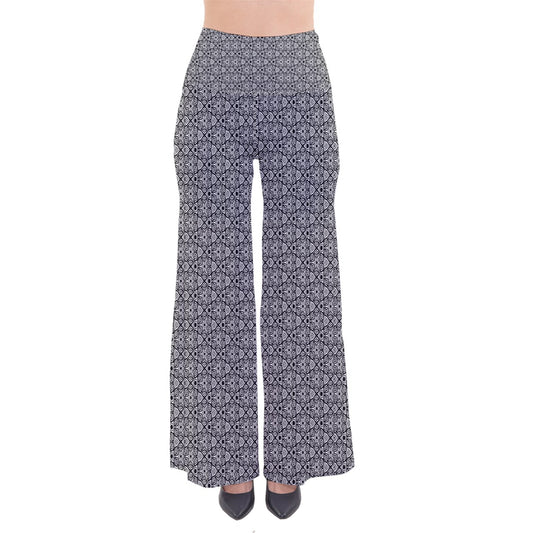 Black White Kaleidoscope Eyelet So Vintage Palazzo Pants