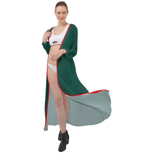 Red Strap greencheeta Maxi Chiffon Beach Wrap