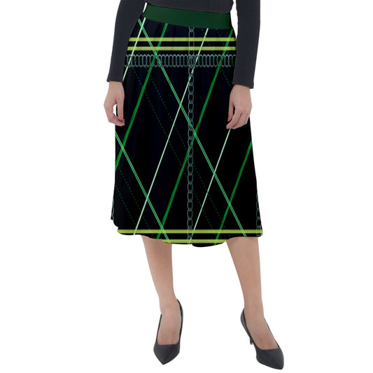 pine yuletide Classic Velour Midi Skirt