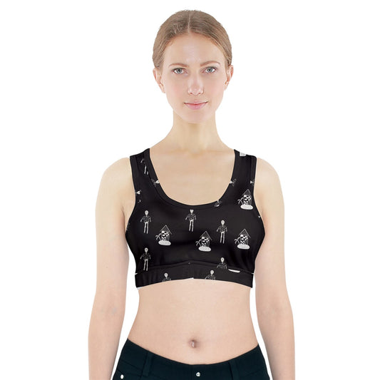 hawiian skeleton boy Bra With Pocket