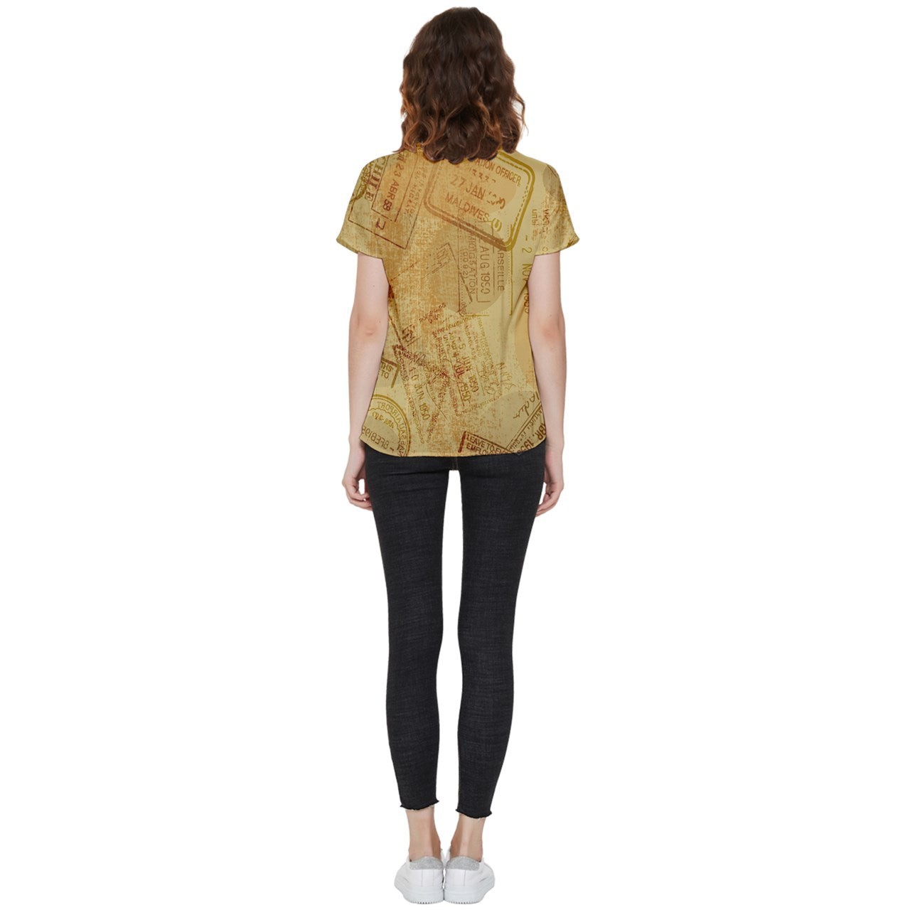 stamped graphic Short Sleeve Pocket Shirt